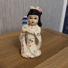 Vintage Japanese Geisha Girl Figurine - Novelty Tape Measure