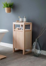Solid Beech Storage Cabinet – Bathroom, Utility, Office Organiser | Modern Unit