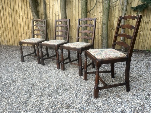 Vintage oak ladder back floral - vintage,