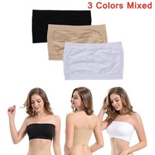 3Pack LADIES PLAIN BOOB TUBE