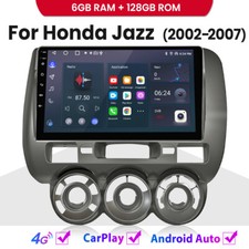 For Honda Jazz 2002-2007 Carplay 6+128GB Android Car Radio Stereo GPS SAT NAV AM