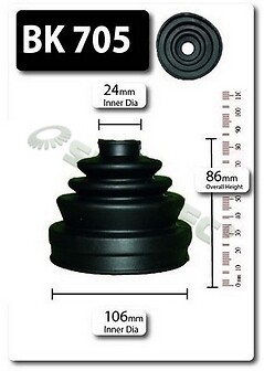 Shaftec front boot - front, for