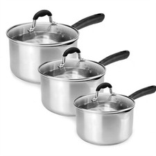 Saucepans Stainless Steel x3