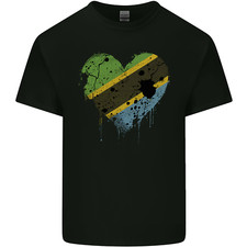 Love Tanzania Flag Tanzanian Day Football Mens Light Cotton T-Shirt