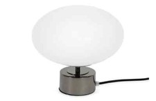 Ellipse Touch Lamp White Glass Black Chrome by Heal's RRP £109.00 FREE POST