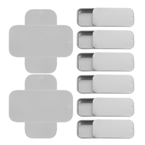 12pcs silver metal storage - silver,