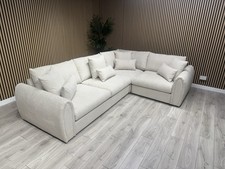 Sofology MARBLE ARCH Style Fabric RHF Corner Sofa, Cream - RRP £3,599