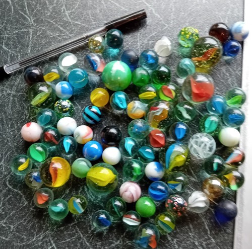 Job lot glass marbles - lot,