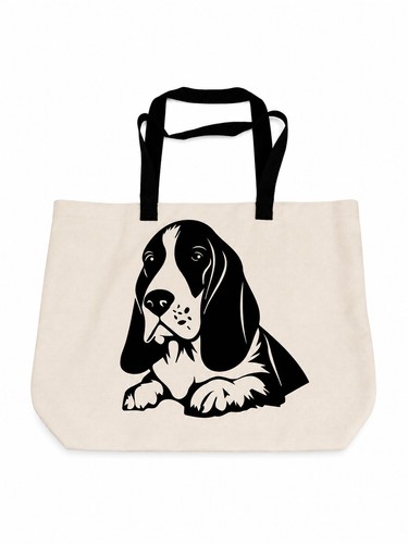 Personalized basset hound - basset, tote