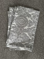 IKEA Grey Paisley Double Duvet Cover & Pillowcases (4) Set