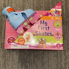 Fisher Price Barbie 2008 New My First Skates Roller Skates Blue
