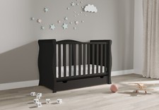 Willow black sleigh cot mini - cot, /