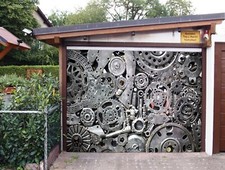 3D Grey Gear N381 Garage Door