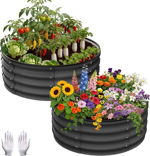 Galvanized planter box set - box,