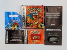 Pokémon FireRed Version (GBA) | CIB Complete + Adapter | Authentic PAL | Tested