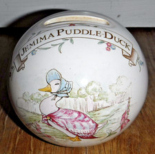 Royal Albert Beatrix Potter Jemima Puddle Duck Money Box ~ Excellent