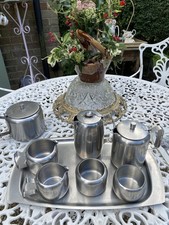Old Hall Stainless Steel 8 Piece Tea Set.