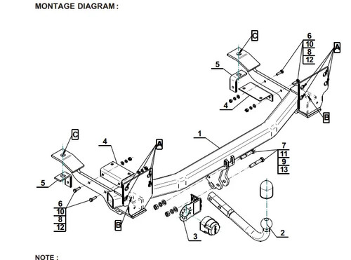 Swan neck tow bar - bar, land