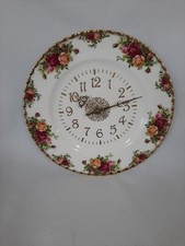 Vintage Royal Albert 'Old Country Roses' Bone China Wall Clock 1962