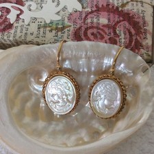 925 silver gold plated cameo