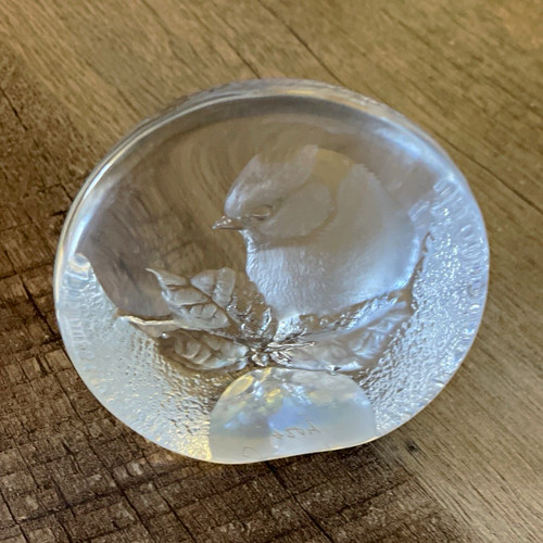 Clear glass bird - clear,