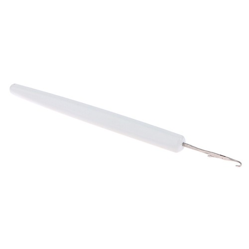 White crochet latch tool - white, for