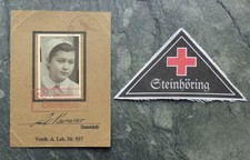 WW2 German elite Lebensborn nurse's document and arm badge