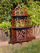 Vintage Wood Corner Shelf