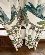 Sanderson Paradesia Botanical Curtains 3 Matching Sets Swags Tails Tie Backs