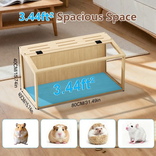 Wooden hamster cage chewproof - wooden,