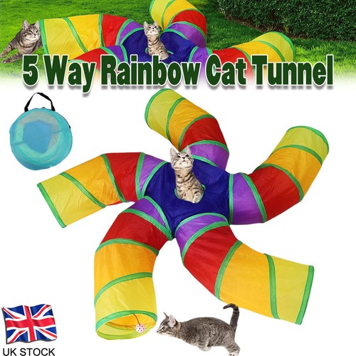 Way cat tunnel rainbow play - 5-way,