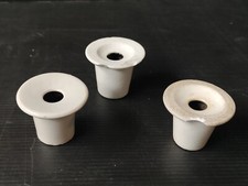3 White Faience Inkwells For