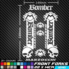 MARZOCCHI BOMBER FRONT FORK Vinyl Decal Stickers Sheet Bike Cycling Biycle MTB
