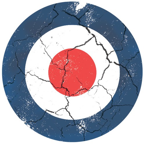 Raf distressed round - x,