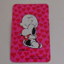 Schulz Charlie Brown Love Snoopy Dog Children Vintage Retro Playing SWAP CARD x1