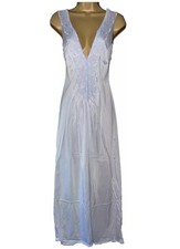CHARNOS NYLON VINTAGE Roleplay Cosplay Nightie UNTERKLEID Slip NIGHTGOWN UK 10