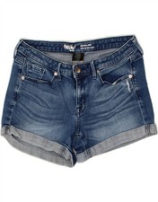 MOSSIMO Womens Mid Rise Denim Shorts US 6 Medium W28 Blue Cotton AB05