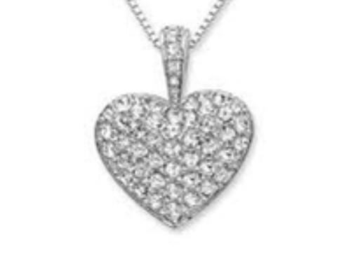 Swarovski puffy heart silver - puffy,