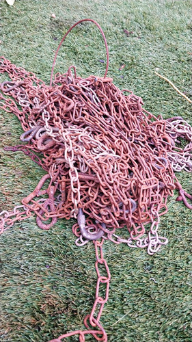 Steel chain lot bundle - chain, rust