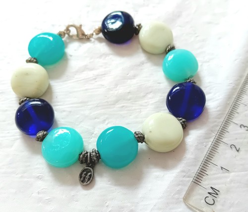 Fat face blue cream glass - fat,