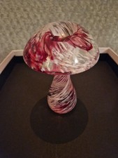 Heron Glass.  Large Cranberry