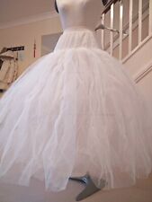 Crinoline underskirt white full petticoat 3 layers elasticated waist size 10-14
