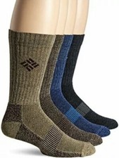 Columbia Men's Moisture Control Crew, Assorted, Size 6-12 Mens