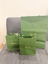 Harrods Green Empty Gift Bag