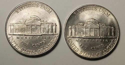 Two full steps nickles - two, d