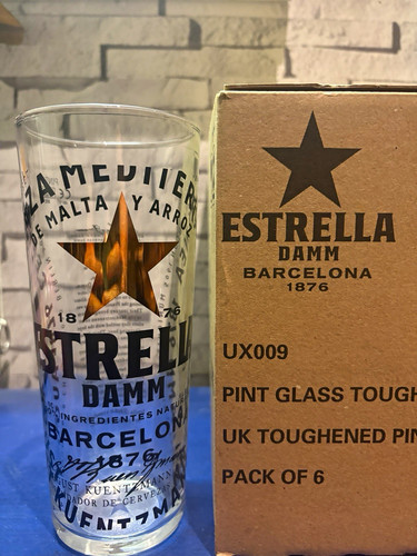 Estrella damm toughened pint - estrella,