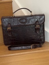 Mulberry Congo Dark Brown Leather Briefcase and shoulder strap