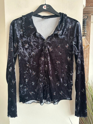Monki floral velvet cardigan - monki,