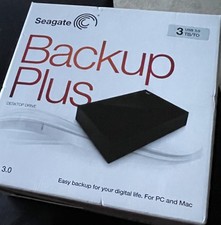 Seagate Backup Plus 3tb External Hard Drive USB 3.0 Tested Desktop Storage HDD