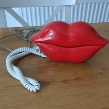 Vintage TELEQUEST LIPS Telephone RED HOT LIPS 1980s Touch Tone NOVELTY Desk